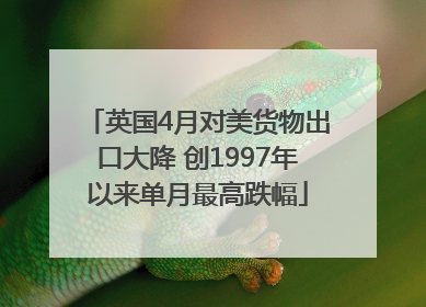 英国4月对美货物出口大降 创1997年以来单月最高跌幅
