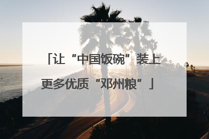 让“中国饭碗”装上更多优质“邓州粮”