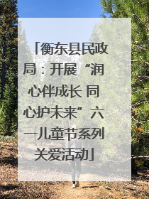 衡东县民政局：开展“润心伴成长 同心护未来”六一儿童节系列关爱活动