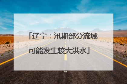 辽宁：汛期部分流域可能发生较大洪水