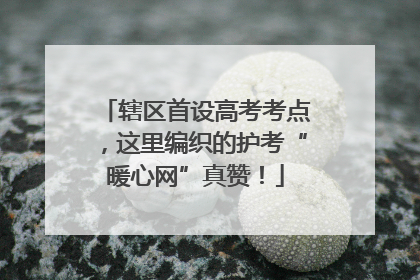 辖区首设高考考点，这里编织的护考“暖心网”真赞！