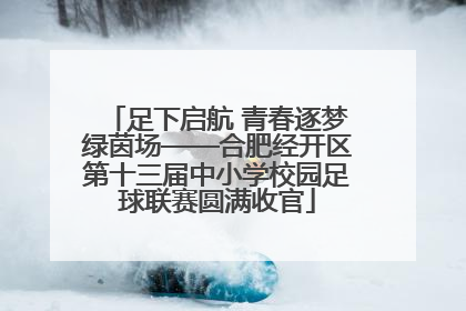 足下启航 青春逐梦绿茵场——合肥经开区第十三届中小学校园足球联赛圆满收官