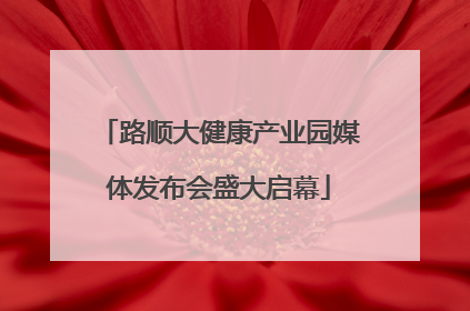 路顺大健康产业园媒体发布会盛大启幕