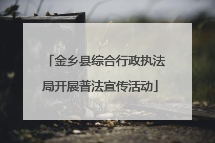 金乡县综合行政执法局开展普法宣传活动