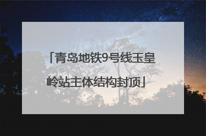 青岛地铁9号线玉皇岭站主体结构封顶