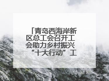 青岛西海岸新区总工会召开工会助力乡村振兴“十大行动”工作推进会议