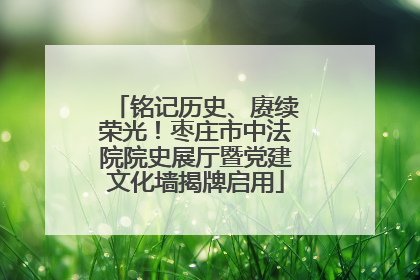 铭记历史、赓续荣光！枣庄市中法院院史展厅暨党建文化墙揭牌启用