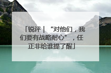 锐评｜“对他们，我们要有战略耐心”，任正非给谁提了醒