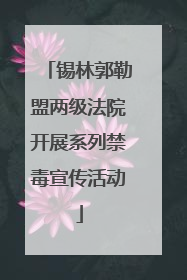 锡林郭勒盟两级法院开展系列禁毒宣传活动
