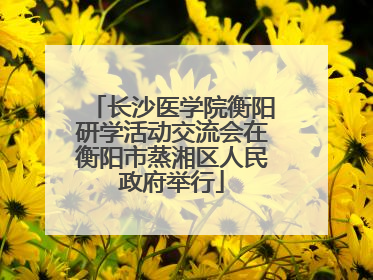长沙医学院衡阳研学活动交流会在衡阳市蒸湘区人民政府举行