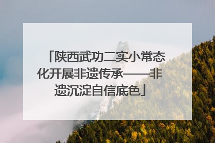 陕西武功二实小常态化开展非遗传承——非遗沉淀自信底色