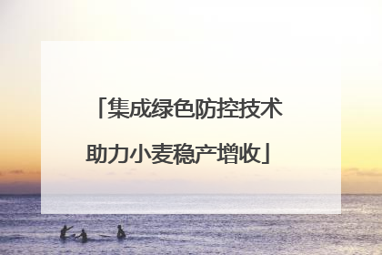 集成绿色防控技术助力小麦稳产增收