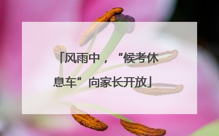 风雨中，“候考休息车”向家长开放