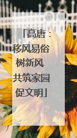 高唐：移风易俗树新风 共筑家园促文明