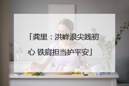 龚里：洪峰浪尖践初心 铁肩担当护平安