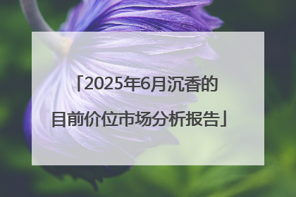 2025年6月沉香的目前价位市场分析报告