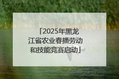 2025年黑龙江省农业春播劳动和技能竞赛启动