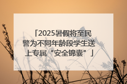 2025暑假将至民警为不同年龄段学生送上专属“安全锦囊”