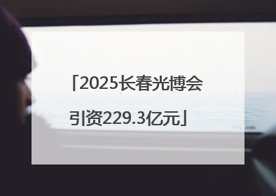 2025长春光博会引资229.3亿元