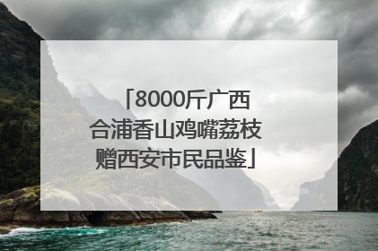 8000斤广西合浦香山鸡嘴荔枝赠西安市民品鉴