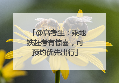 @高考生：乘地铁赶考有惊喜，可预约优先出行