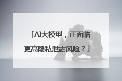 AI大模型，正面临更高隐私泄露风险？